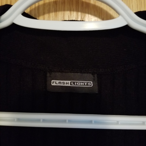 Women's black button down vest flash lights brand size small - Picture 2 of 4